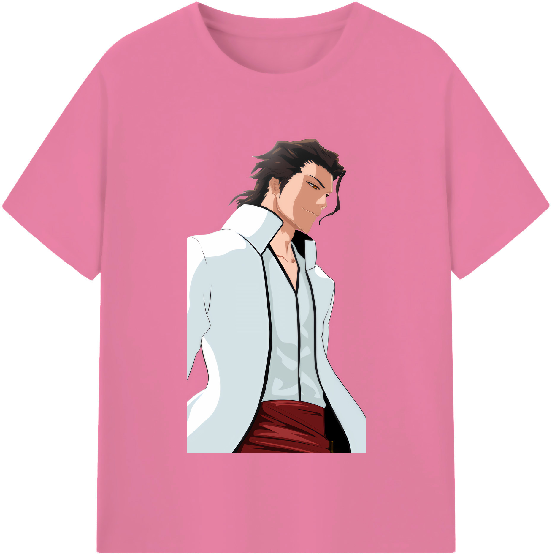 （画像用） ブリーチ 藍染 惣右介（あいぜん そうすけ） BLEACH Aizen Sousuke 綿100％半袖Tシャツ（フロントプリント）